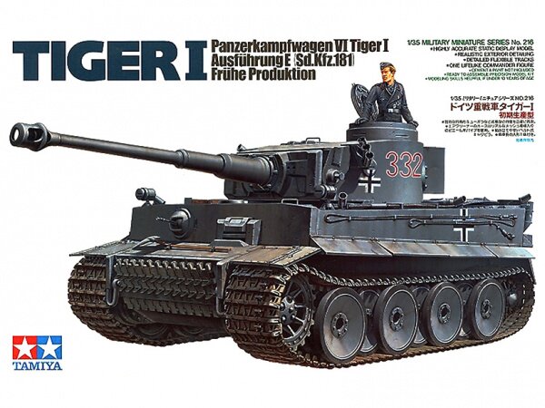 модель Немецкий танк Tiger I Тигр (ранняя версия) с 1 фигурой (1:35